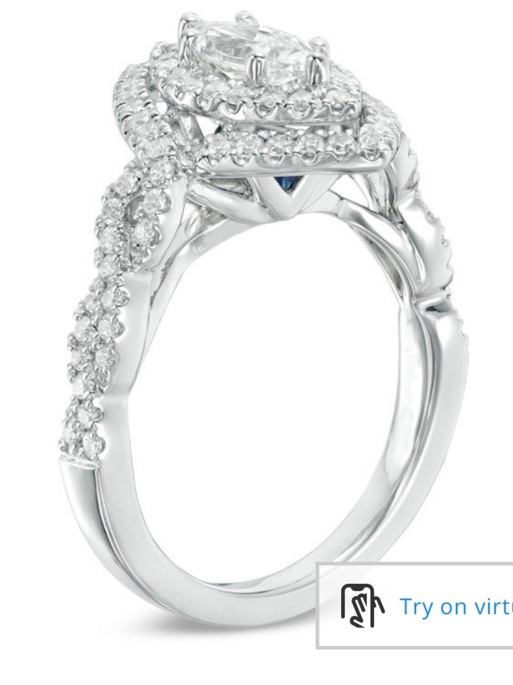 Vera Wang Love Collection Marquise Engagement Ring - Picture 3 of 8